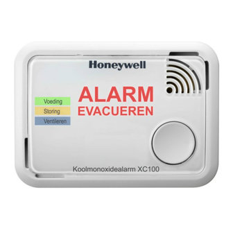 Honeywell XC100 koolmonoxidemelder alarm melding