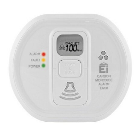 Ei208DW koolmonoxide melder met display voorkant