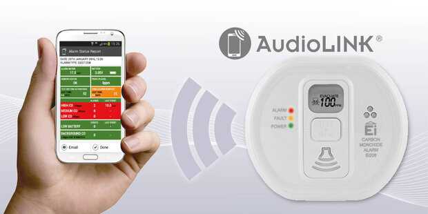 Ei208DW koolmonoxide melder met Audiolink App