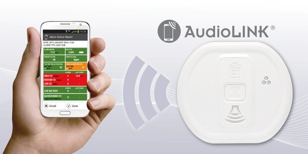 Ei208WRF koolmonoxide melder met Audiolink App